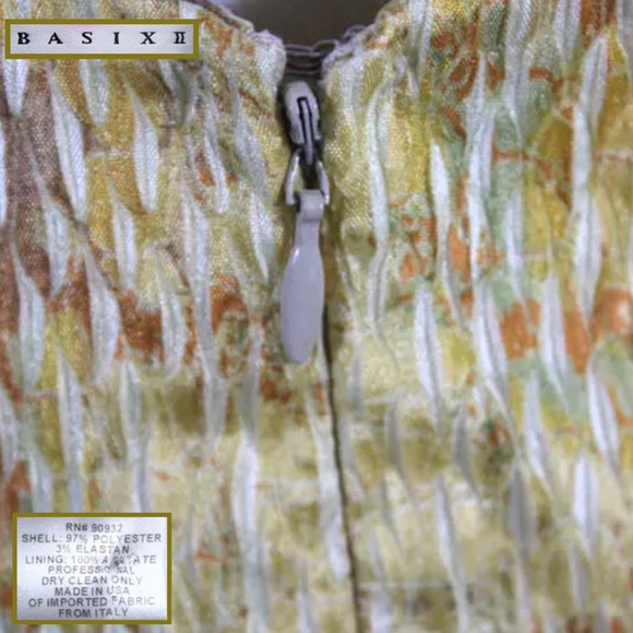 BASIX II Yellow/Green Snake Print 1Shoulder Dress - Picture 4 of 4